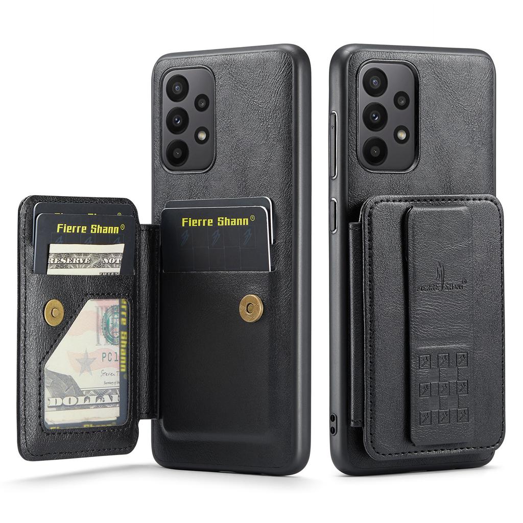 Чехол для Samsung Galaxy A73 5G с держателем для карт, защитная накладка для телефона из кожи+ТПУ