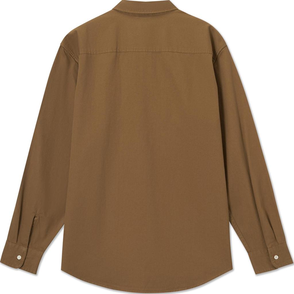 Levis Solid Color Comfortable Long Sleeve Shirt Men Shirts Brown A8643-0003