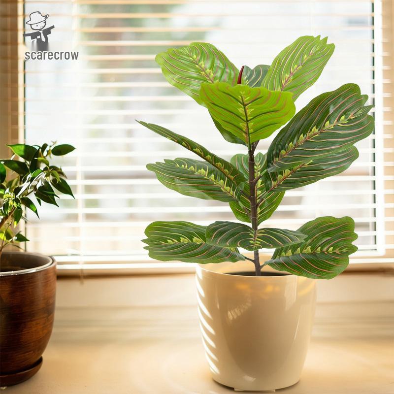 Nordic Style Luxury Fiddle-Leaf Fig Faux Plant - Dragonfly Leaf Potted Tree