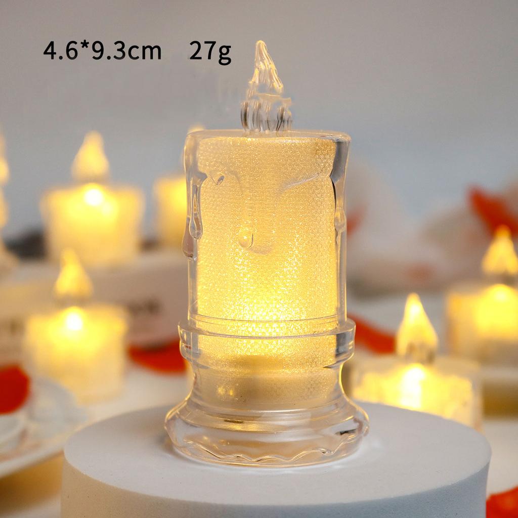 1Pcs LED Flameless Candle LED Gap Column Candle, Including Battery, Perfect For Christmas Family Gatherings Candlelight Dinners