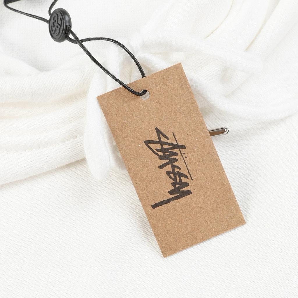 Stussy 2025 Новая весна и осень свободная толстовка большого размера с тонким разноцветным цветочным узором и принтом из хлопка с капюшоном для пары