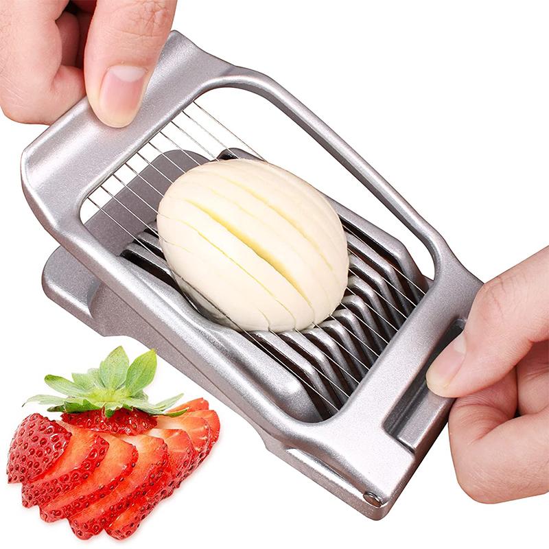 Slicer for Hard Boiled Eggs Stainless Steel Wire Egg Slicer Dicer Cutter Kitchen Strawberry Mushroom Slicer JT188