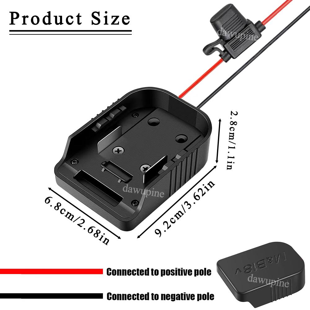 Power Tools Parts For Makita for Bosch 14.4V 18V Lithium Battery DIY Adapter Car Emergency Power 30A Fuse Igniter Jump Starter