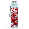 1PC Red White Heart Rose Abstract Print 750ml Color Plastic Sports Water Bottle Leakproof Flip Straw Lid Suitable for Sports Office Home Use