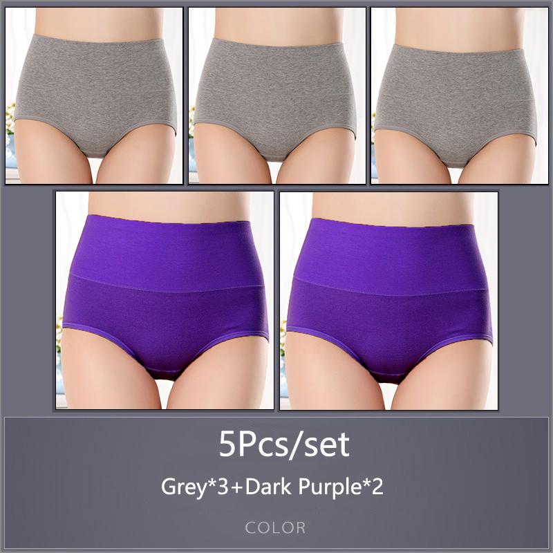 5 шт./компл. женские хлопковые трусики с высокой талией, мягкое дышащее удобное нижнее белье, большие размеры M-XXXXL