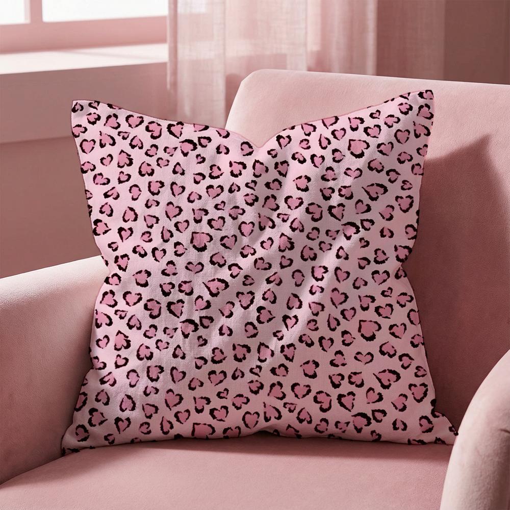Leopard print pattern Cushion Cover MultiScene Pillow Cover for Home Car Reversible Soft Durable for Daily Use