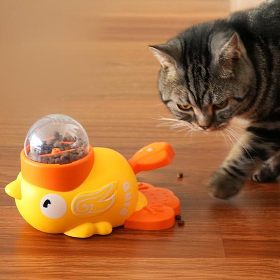 Интерактивный диспенсер для лакомств для собак, забавная миска-пазл для медленного кормления питомцев, дизайн в виде утки, для собак, кошек, здоровый