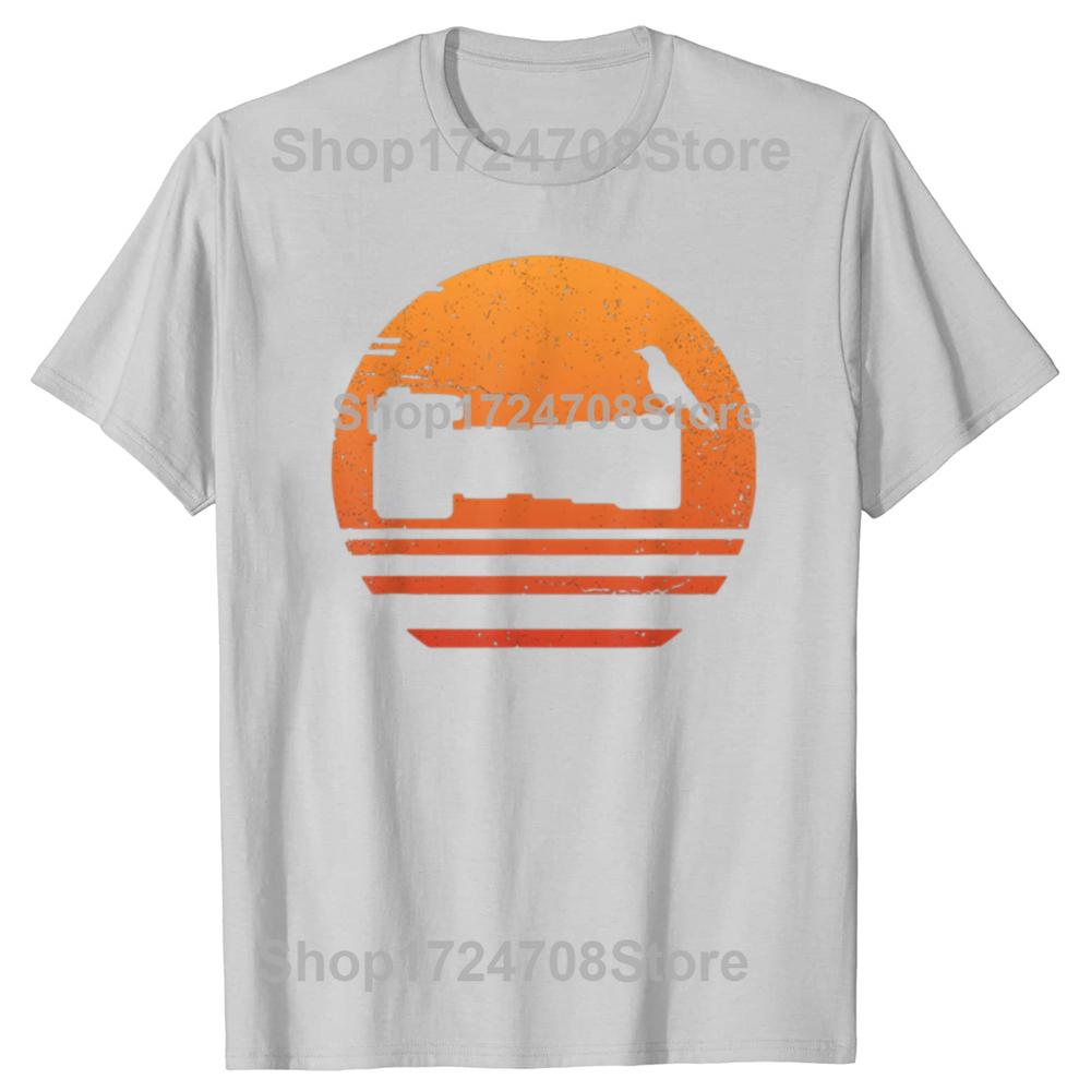 Смешная футболка с графикой ретро камеры и фотографа-птицы для мужчин и женщин, модная повседневная футболка из 100% хлопка, свободная футболка оверсайз