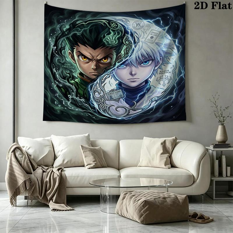 Настенный гобелен Hunter X Hunter Эстетичный настенный подвесной тканевый плед Декоративные гобелены для спальни гостиной Домашний декор