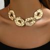Geometric Fashion Irregular Metal Necklace Women's Pleated Design Sense Women's Clavicle Chain Versatile Items