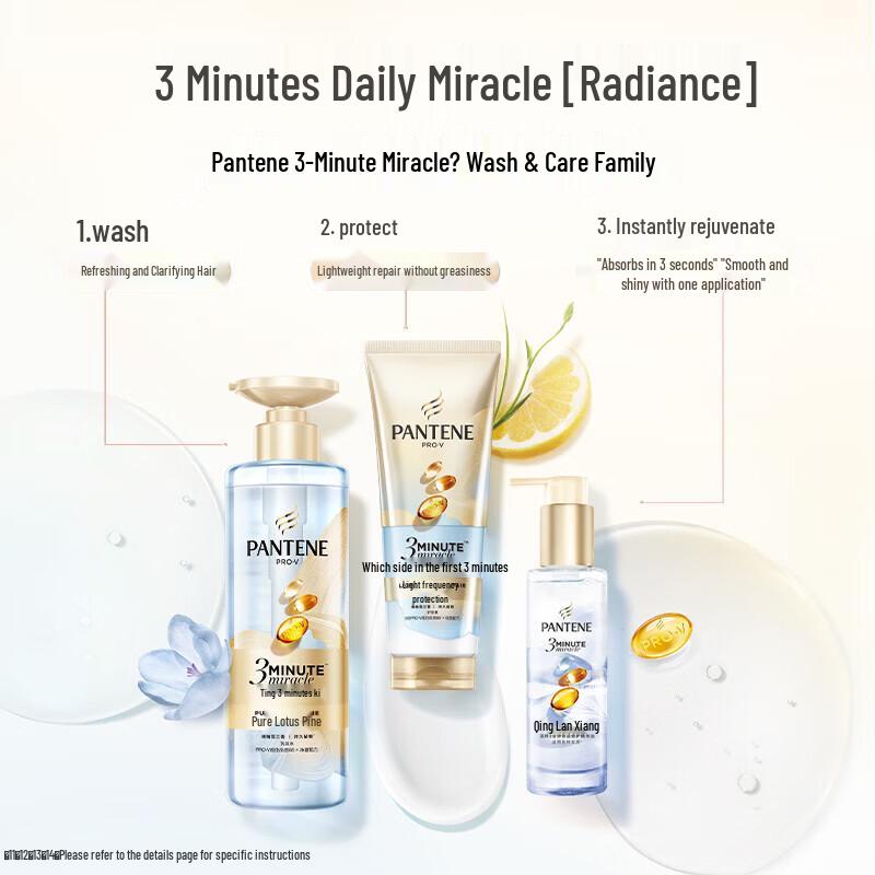 Pantene 3-Minute Miracle Clarifying & Volumizing Shampoo and Conditioner Set