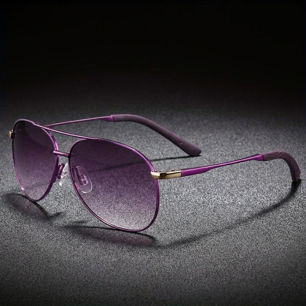 2026 New Bright Pink Metal Polarized Women'S Sunglasses Fashion Sun Protection Goggles with Free Eyeglass Cloth