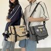 Men's Shoulder Bag Campus Student Classes Bag Women Large Capacity Crossbody Bag