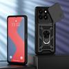 KEYSION Shockproof Armor Case for ZTE Blade A55 A35 Silicone+PC Slide Camera Protection Ring Stand Phone Cover for Blade A35 A55