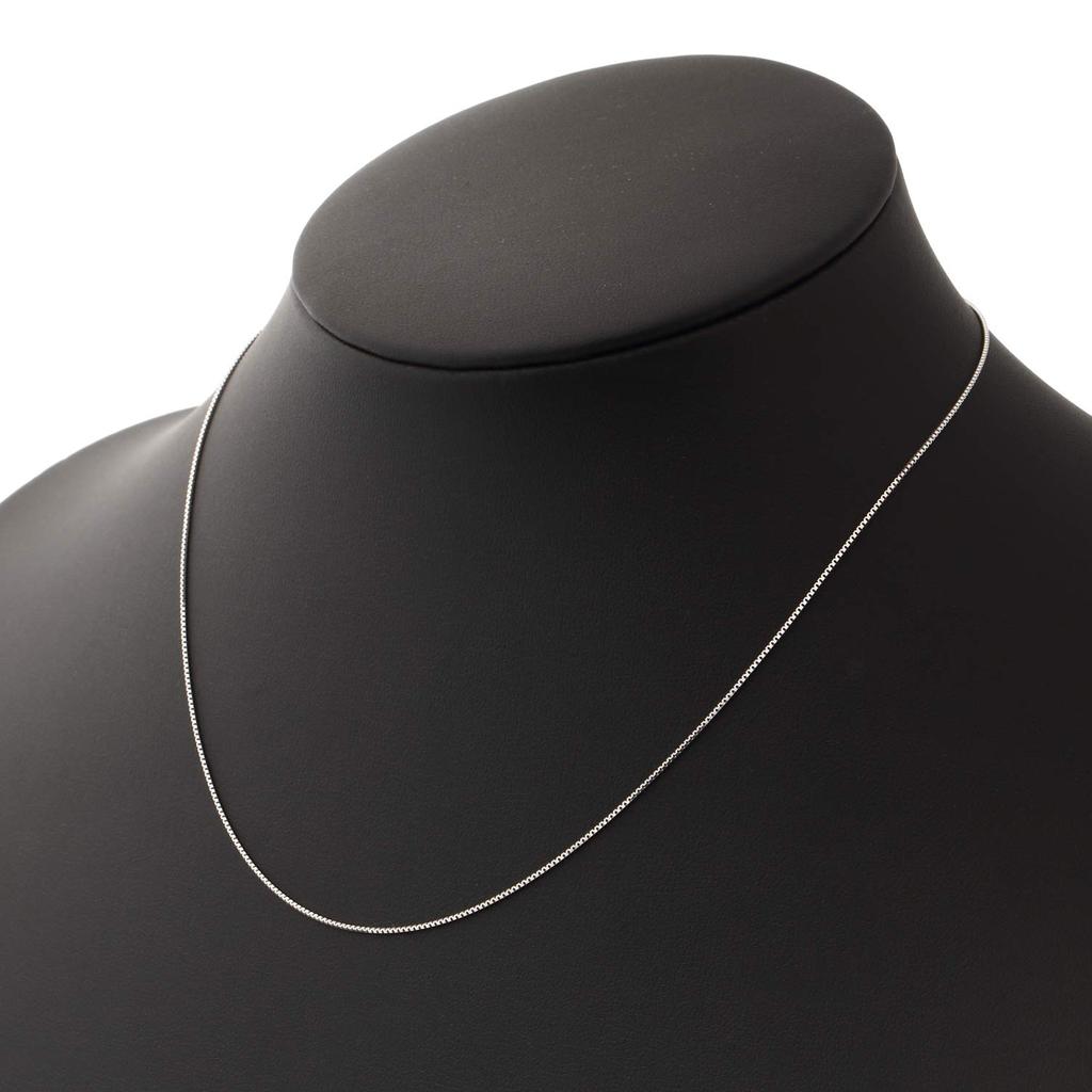 Ожерелье из белого золота K18WG Венецианская цепочка Ширина кольца [Fairy Kallet] (Регулируемый 0,7 мм 40 см)