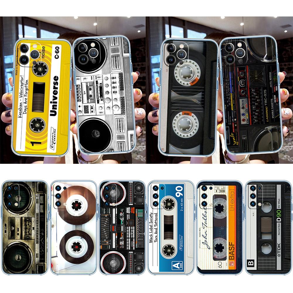 RP9 Boombox Tape Vintage Transparent Phone Case for Samsung Galaxy A04 A04S A14 A23 A34 A54 M23 M33 M52 M53