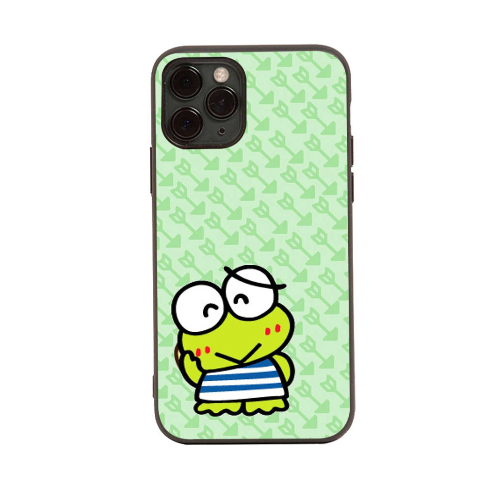 HK18 Cute Keroppi Black Sofe Case for Samsung Note 20 Lite S24 Ultra S23 A03 A05 A06 A11 A71 A15 A16 A13 A24 A25 A33 A52 A53 A50 M55 M35 Plus