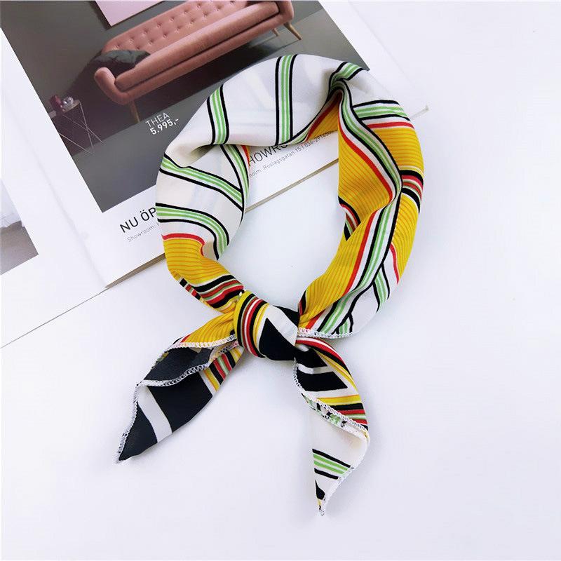 50 Spring/Summer New Small Scarf Small Square Scarf Women'S Professional Decoration Printed Professional Fashion Scarf