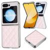 Подходит для samsung z flip6 модный чехол для телефона z flip5 гальванизированный блестящий маленький ароматный стиль ромбовая кожаная крышка 4-го поколения