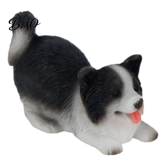 Adorable Pet Collectibles Cute Puppy Figurine, Resin Ornament for Desk And Car Decor, Animal Desktop Toys Realistic Dog Figurines, Miniature
