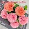 Home Decor Artificial Carnation Flowers With Handcrafted Silk Material For Wedding And Photography Props
