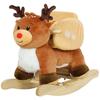 Kinder Rocking Horse Baby Rocking Animal Reindeer With Lullabies For 18 36 Months Plush 65 X 32 X 55 Cm Brown
