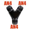 Y-образный адаптер-блок AN4 AN6 AN8 AN10, резьба наружная, фитинг для топливного шланга, тройник, соединитель для трубопровода жидкости, масла, воздушной линии, универсальный, алюминий
