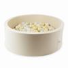Dry pool 110x40 beige with 500 balls: transparent, opalescent, light gold, beige