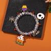 Halloween Bracelets for Women Halloween Beaded Stretch Bracelet Ghost Pumpkin Spider Cat Witch Charm Bracelet Halloween Costume Jewelry