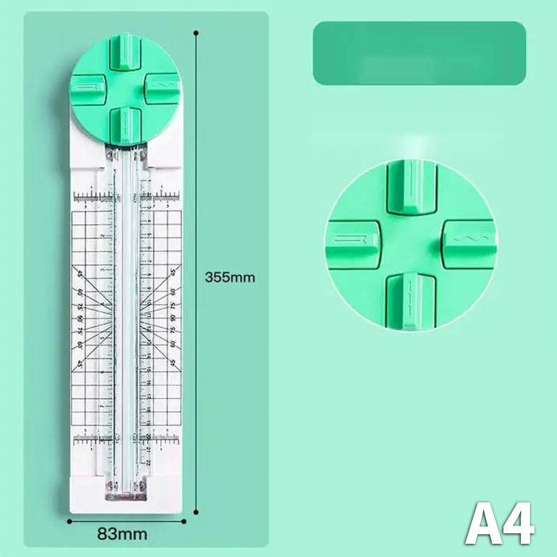 4-In1 Manual Paper Trimmer Multi-Functional Handheld Craft Paper Cutting Tool Press-Type Scrapbook Cutter Hand-Cutting Art Tools