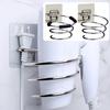 Wall Mounted Stainless Steel Spiral Blower Stand Bathroom Hair Dryer Holder Rack