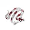 Stylish Personality Snake Shape Open Ring, Simple Temperament Niche Design Animal Ring