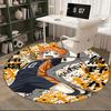 1pc Hawkuri Anime Round Carpet - Office Chair Mat, Anti-Slip Rug for Desk, Decorative Floor Covering Suitable for Home, Bedroom, Living Room, Game Roo