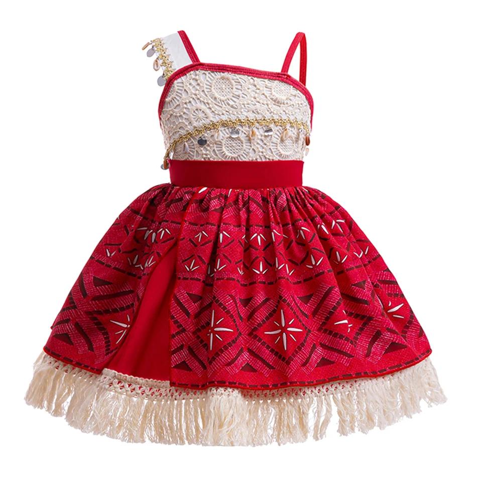 New Movie Moana 2 Girl Dress Halloween Party Costume Princess Fancy Clothes Children Vaiana Outfit Dress