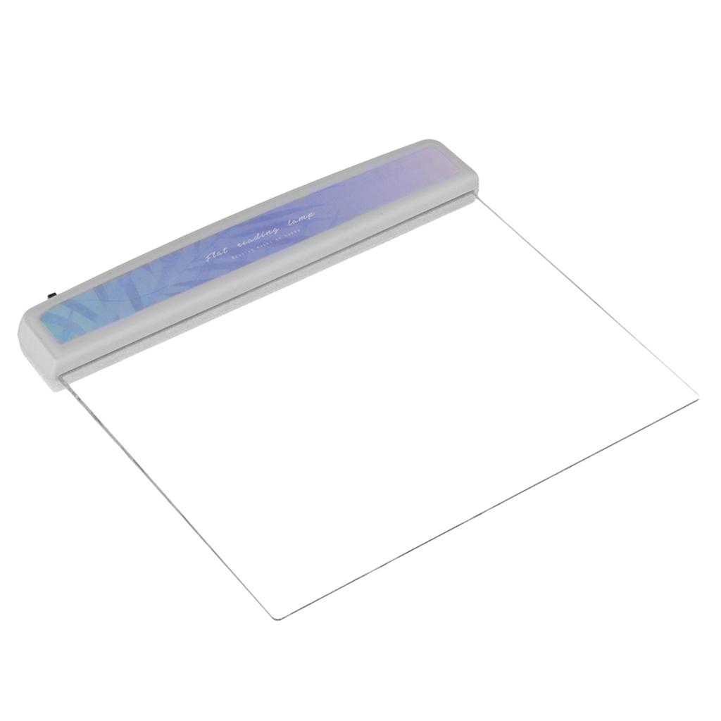 LED Panel Book Light Portable Leaf Pattern Flat Reading Lamp Student Eye Protection Light