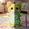 DIY Drawing Stuffed Doll Glow in The Dark Animal Toy with Light Pen, Luminous Fox Rabbit Kids Plush Bear Penguin Doll, Painting Glowing Plushie