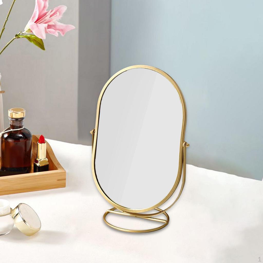 Desktop Stand Mirror Minimalist Standing Makeup for Bedroom
