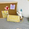 Ins Lattice Pencil Case Washable Storage Bag School Supplies Canvas Estuche  Student