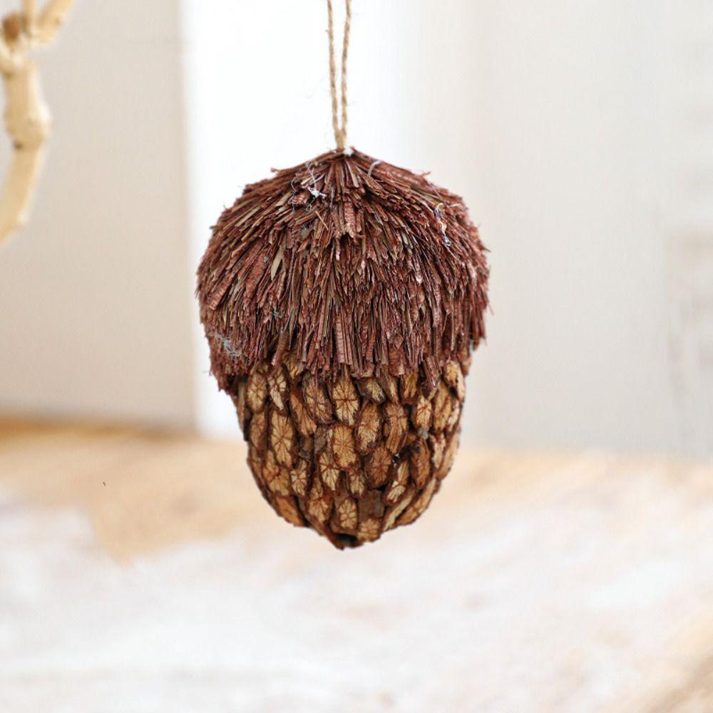 DIY Xmas Tree Hanging Ornaments Small Simulated Pinecone Pendant New Year Gift
