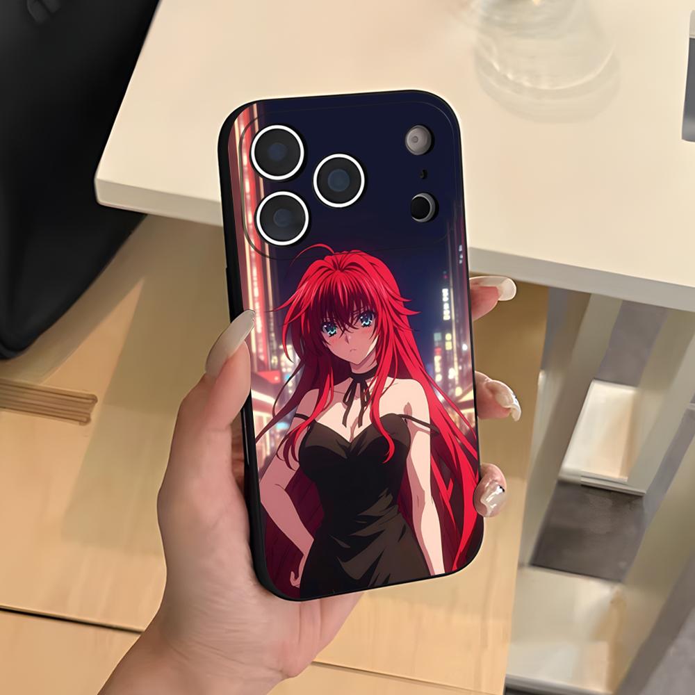 Чехол для телефона DXD Риас Г-Гремори для IPhone 17 Air 16 E Pro Max 15 14 13 Mini 12 Pro 11 Max Plus Черный Мягкий