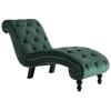Chaise Lounge in Green Velvet