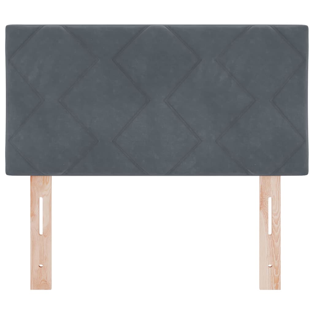 Headboard Dark Grey 80 cm Velvet