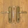 HAMILTON door handle with escutcheon for 72mm cylinder, ANTIQUE GOLD