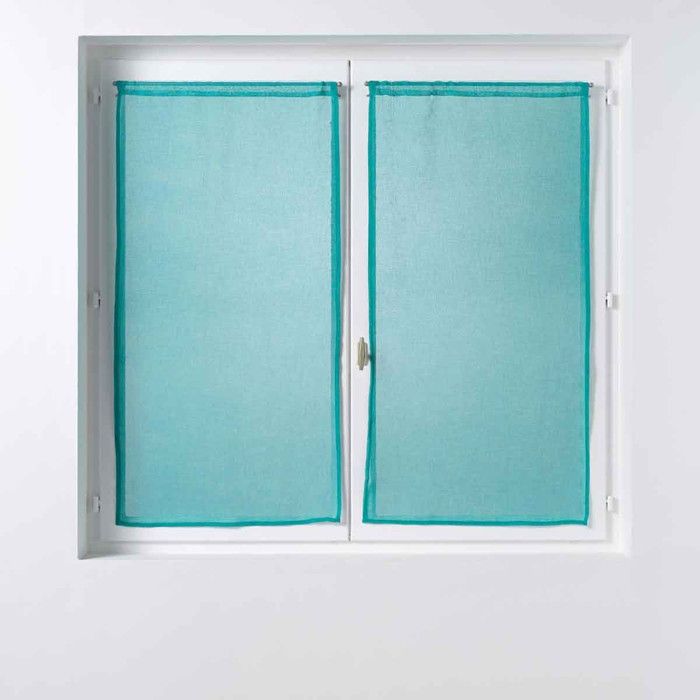 Paire de Voilages "Sandra" 60x160cm Bleu