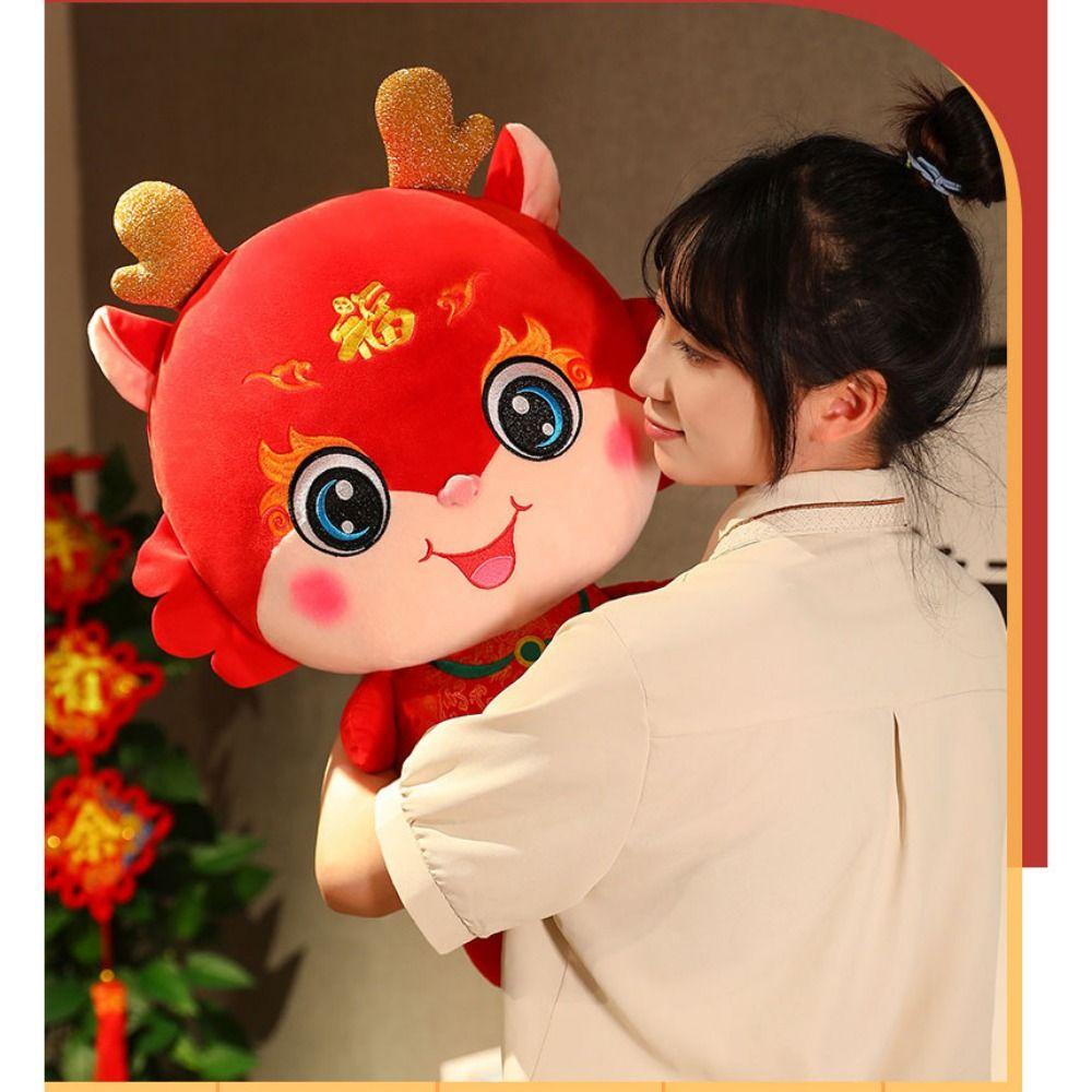 Tang Suit Tang Suit Dragon Year Mascot Toy Stuffed Lucky Dragon Doll Plushies  Home Decor