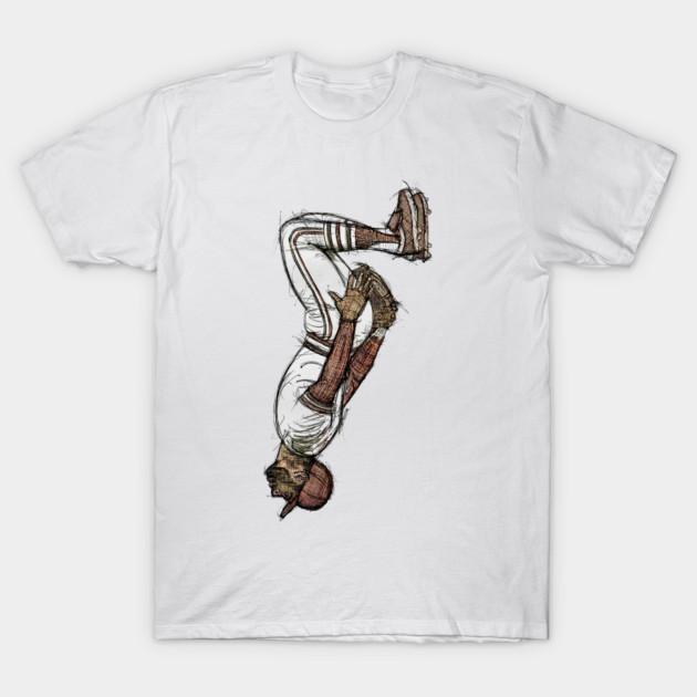 Asian Size Cotton Unisex Tshirt Print T-shirt Ozzie Smith St. Louis Sketch Backflip T-shirt No-Cut Print Regular Fit