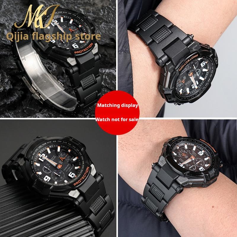 Для Casio g-shock GA-1000 1100 GW-4000 GW-A1100 A1000 Пластиковая сталь Ремешок для часов Черный Спортивный Ремешок на запястье Мужской ремешок Браслет