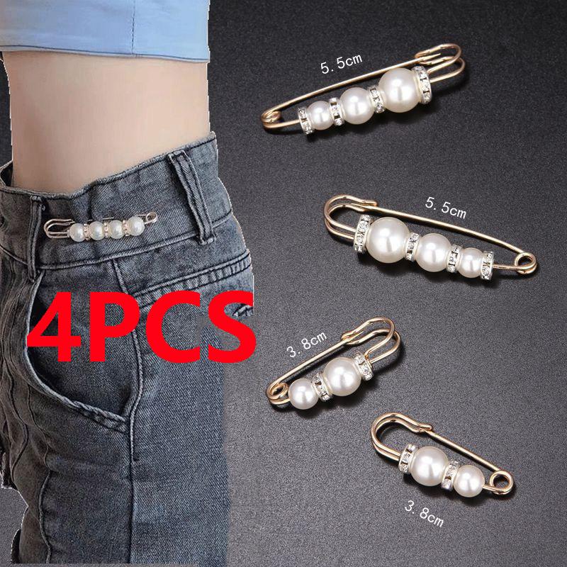 4 шт., комплект брошей из искусственного жемчуга, элегантный модный женский циркон, булавка на лацкане, свитер, платье, брошь, булавки, аксессуары «сделай сам», подарки