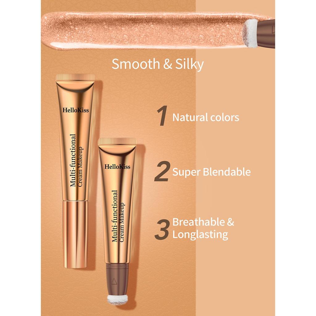 Многофункциональные жидкие румяна для лица, гладкий крем, румяна для щек, глаз и тела, хайлайтер, румяна, водостойкий контурный макияж