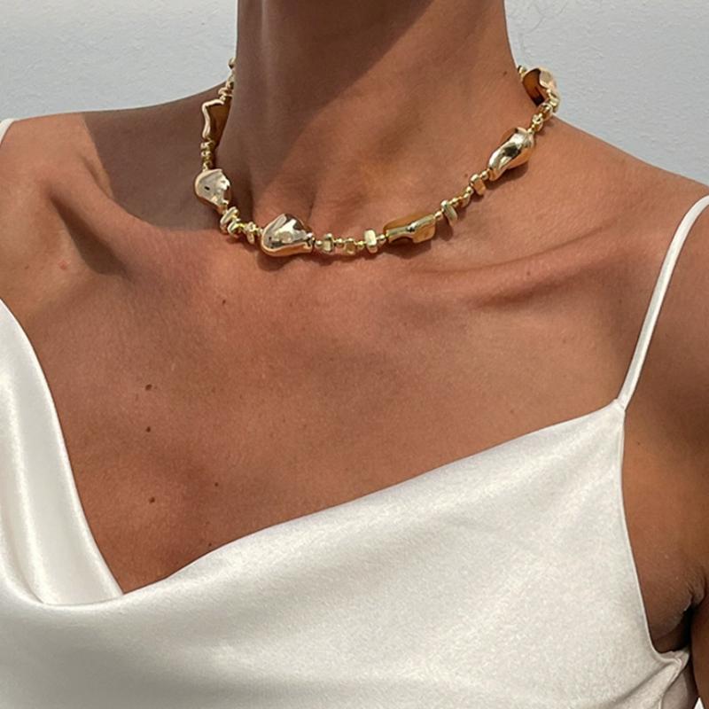 Винтажное панк-ожерелье из неровных нитей искусственного жемчуга, женские свадебные украшения Y2k, праздничные аксессуары, подарки